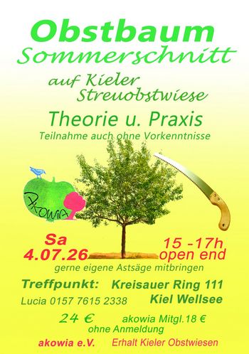 Akowia Obstbaum Sommerschnitt